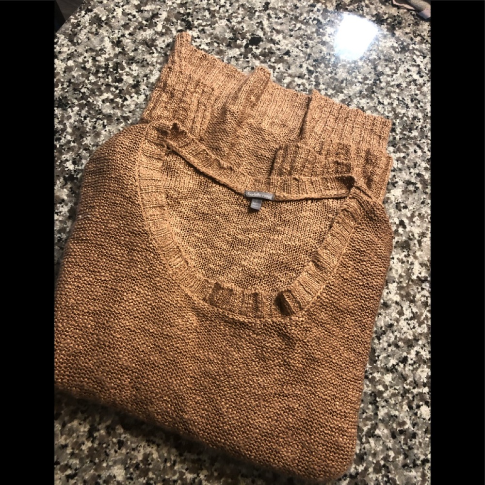 Tan Knit Fashion Sweater Size S 🤎